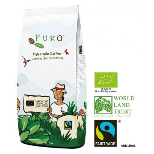 Puro Fairtrade Bio Dark Roast - Bohne 1.000 g