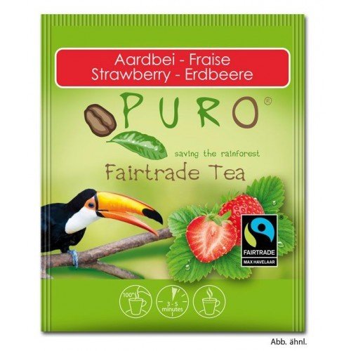 Puro Fairtrade Tee - Erdbeere - 6 x 25 x 2 g
