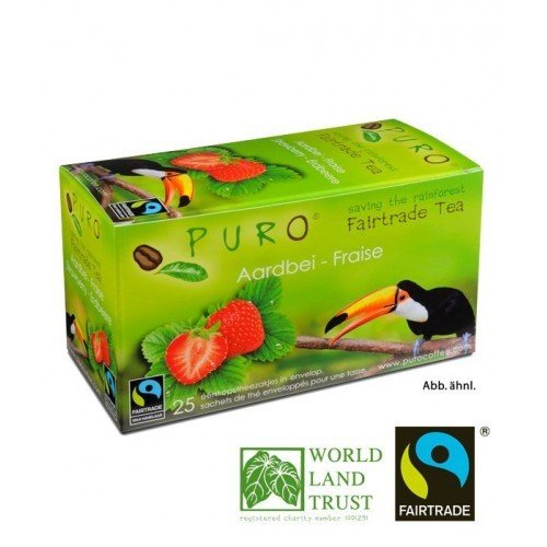 Puro Fairtrade Tee - Erdbeere - 6 x 25 x 2 g