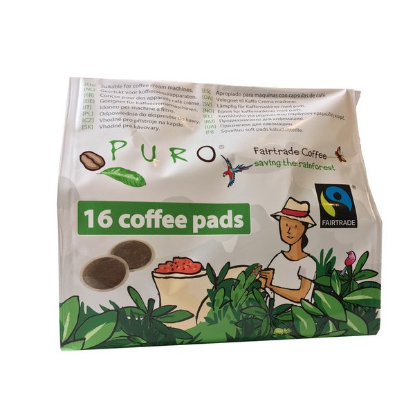 Puro Fairtrade Kaffeepads für Senseo - 12 x 16 x 7 g