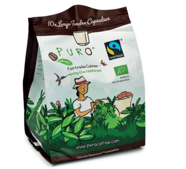 Puro Fairtrade Bio Kaffeekapsel Tundra (Lungo) - 10 Kapseln