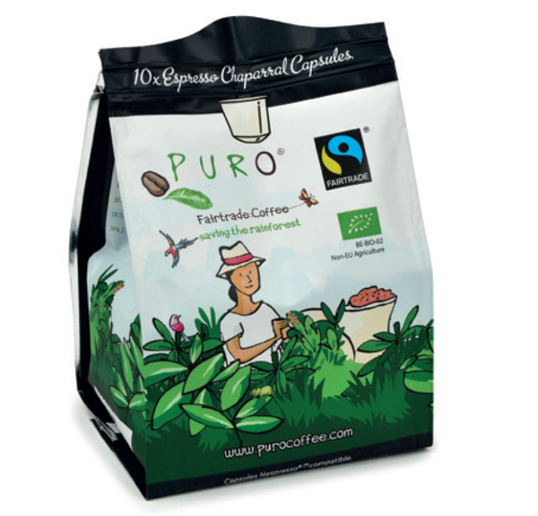 Puro Fairtrade Bio Kaffeekapsel Chaparral (Espresso) - 10 Kapseln
